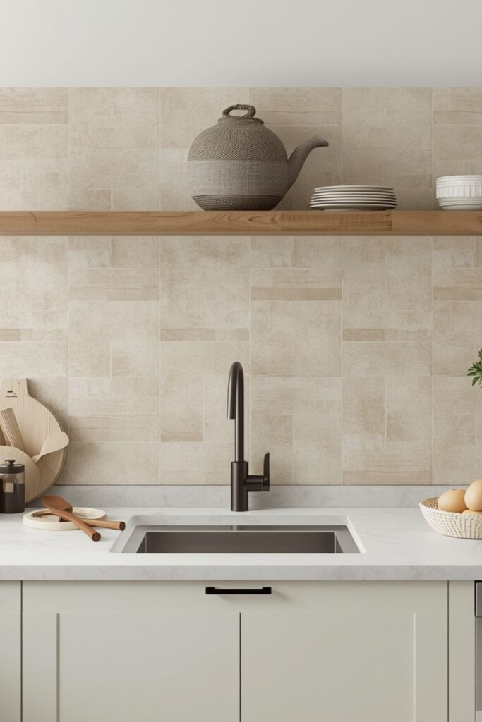 Choosing Splashback Tiles That Bring Warm Balance