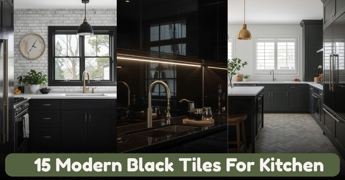 Modern Black Tiles For Kitchen wall ideas