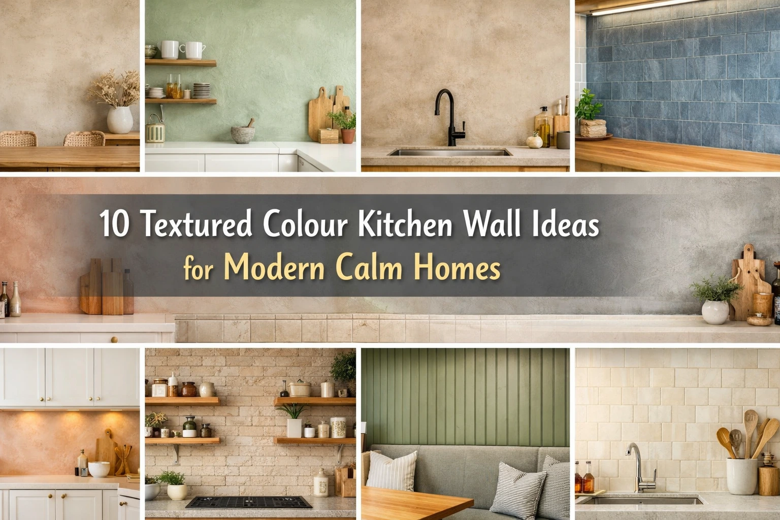 10 Textured Colour Kitchen Wall Ideas for Modern Calm Homes